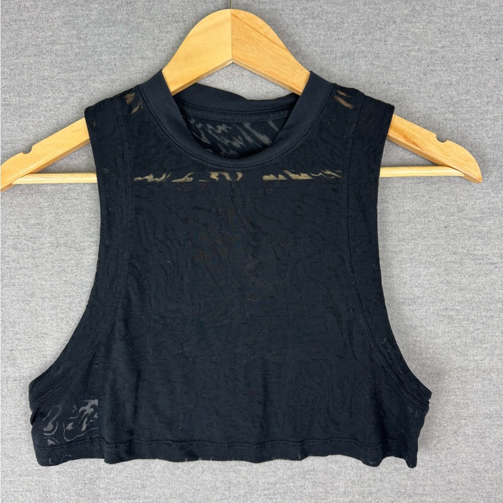 lululemon athletica Black Textured Crop Top